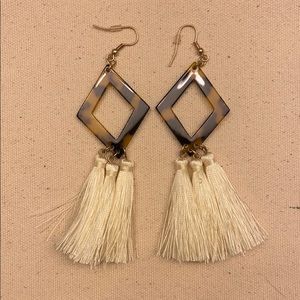 Boutique tortoise tassel earrings